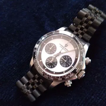 크로노그래프 손목시계 실버/블랙