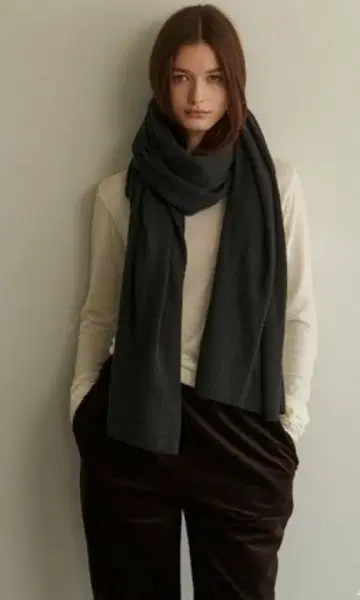 WRAY 울 스톨 블랙