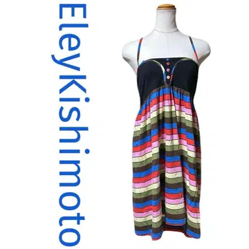 새상품급 EleyKishimoto 이모토 미니 원피스 슬리브리스 M