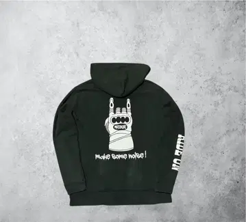 ANTIBCSC 앤티비스크 백 프린트 로고 후드티 블랙 L 사이즈