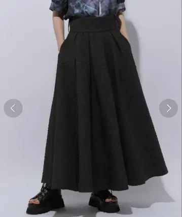 후쿠레 자카드 턱 스커트(HARE)