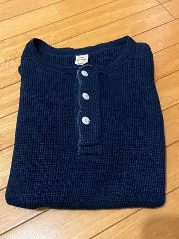 웨어하우스 5912 인디고 4본침 헨리넥 와플 M 사이즈