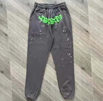 Sp5der 555555 Slate Grey Web 스웨트 팬츠