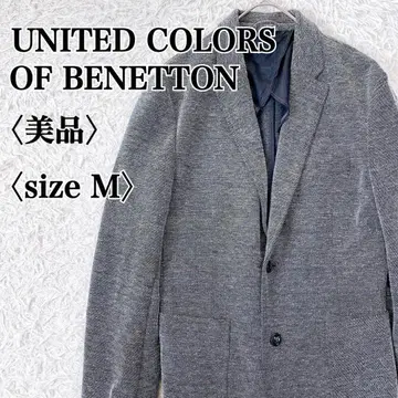 [ 새상품급 ] 베네통 코튼 혼 백 오픈 테일러드 자켓