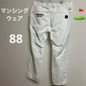 먼싱웨어 화이트 팬츠 골프 팬츠