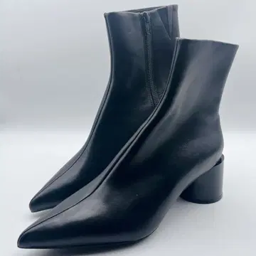 컨디션 최상 JEANASIS 지나시스 포인티드 숏부츠 블랙 M