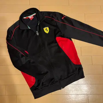 PUMA 페라리 풀 지퍼 자켓 블랙/레드
