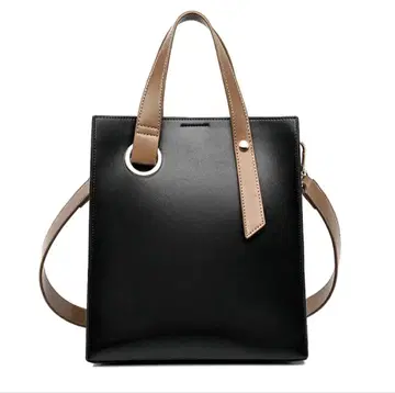 합성 피혁 숄더백 블랙