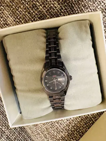 새상품급 ORIENT 블랙 자동 와인딩 손목시계