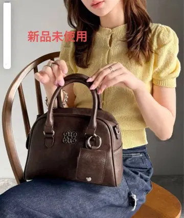 핸드백 mily bilet 브라운 숄더 스트랩 포함 미사용 새상품
