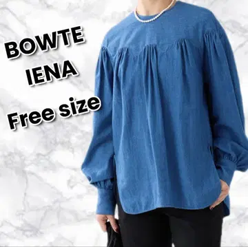 이에나 IENA BOWTE 웨이 라인 데님 블라우스 별주 24AW