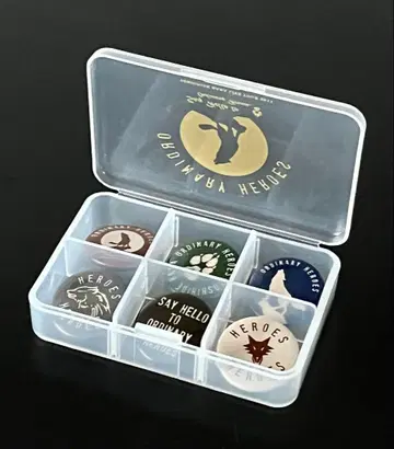 바바 토시히데 ORDINARY HEROES 캔뱃지 6개 세트 케이스 포함