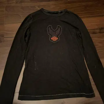 HARLEY-DAVIDSON 자수 스터드 긴팔 T셔츠