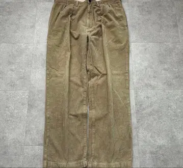 랄프 로렌 굵은 폭 턱 코듀로이 팬츠 w38 Andrew 베이지