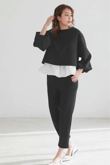 donoban 도노반 릴랙스 셋업 블랙 롱 기장