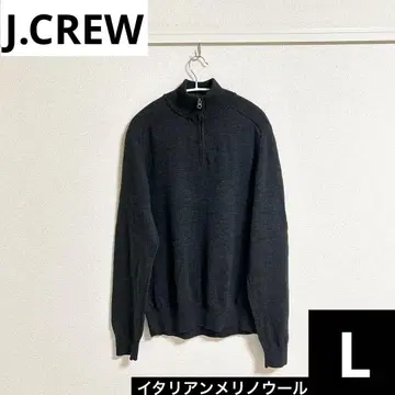 J.CREW 이탈리안 메리노울 하프 지퍼 니트 그레이