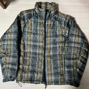 good day 다운 S 체크 무늬 다운 자켓