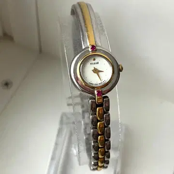 SEIKO TISSE 2P 루비 브레이슬릿 워치 실버 골드