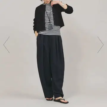 캘런솔로지 플레인 투 턱 팬츠 블랙 36 새상품