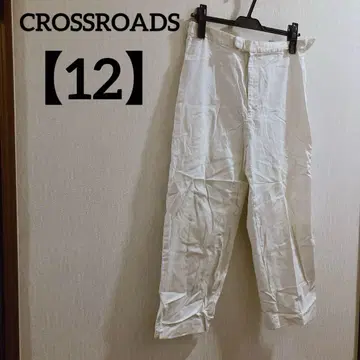 CROSSROADS [ 12 ] 화이트 캐주얼 팬츠 화이트 심플 무지