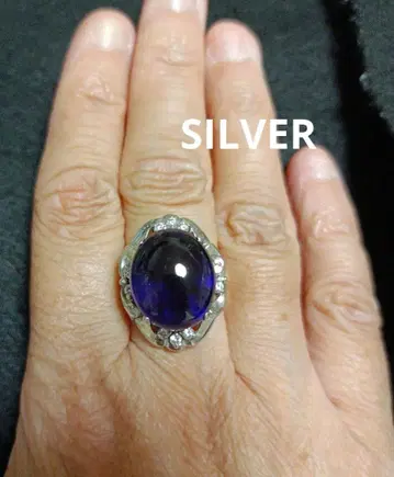 자수정 컬러 SILVER 반지