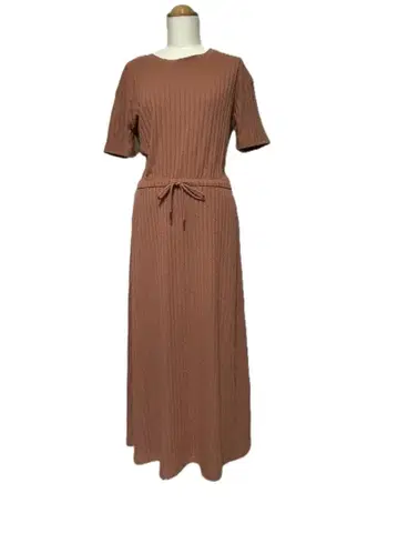 O116 워셔블 빔즈 하트 BEAMS 니트 원피스 롱 맥시 여성용