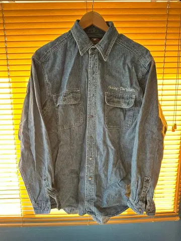 할리데이비슨 두꺼운 원단 데님 셔츠 사이즈 M