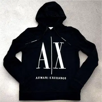 Armani Exchange 블랙 후드티 S