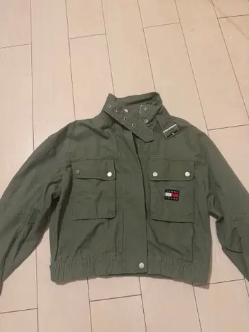 타미힐피거 올리브 숏 자켓