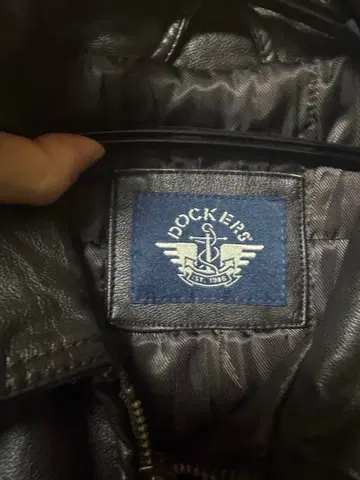 Dockers 블랙 가죽 자켓