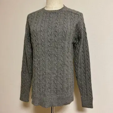 [ 빔즈 ] 미들 게이지 케이블 짜임 쉘랜드 스웨터 M