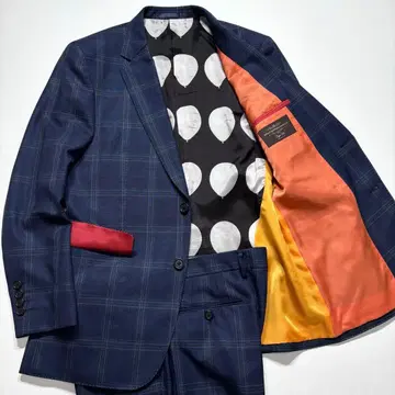 컨디션 최상 현행 폴스미스 카노니코 수트 셋업 체크 네이비