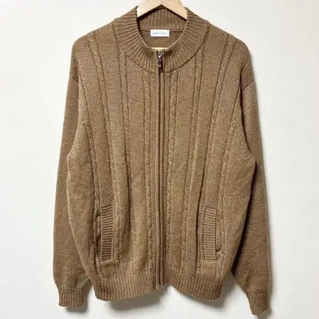 새상품급 mila schon 드라이버즈 니트 브라운 케이블 짜임 일본제