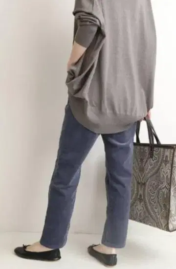 IENA 코듀로이 슬림 팬츠 테이퍼드 34