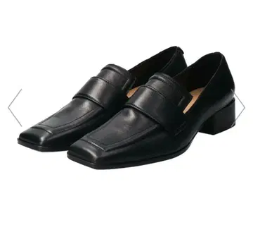 [ FABIO RUSCONI ] 스퀘어토 가죽 로퍼 BLACK 38