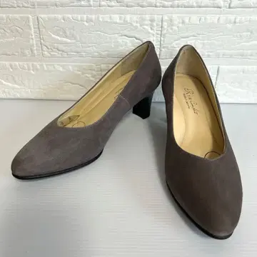 [ 미사용 ] 리즈 컴포트 스웨이드 펌프스 그레이 24cm