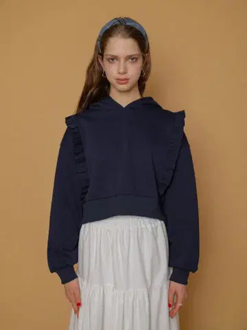 앨리슨 브라운 GIRLISH FRILL HOODIE