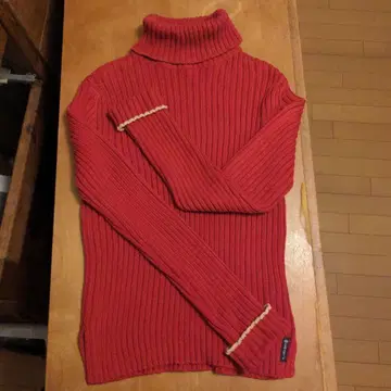 Armani Jeans 빨간색 리브 터틀넥