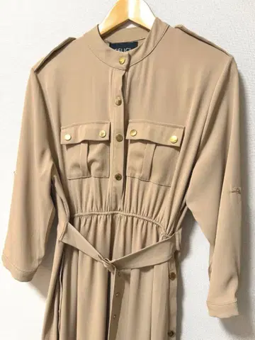 셔츠 원피스 긴팔 버튼 디자인 밑단 깔끔한 라인 M