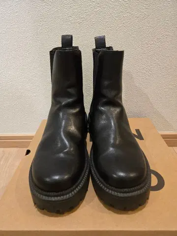 CITEN 블랙 사이드 고어 부츠 24cm