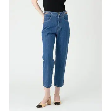 룰루 윌비 24SS 데님 테이퍼드 팬츠 블루 사이즈 1