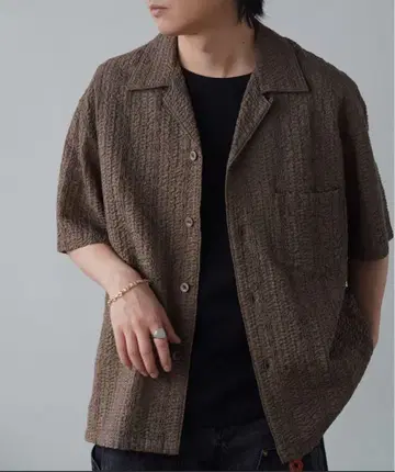 WYM LIDNMEMBROIDERY SHEER WASHER SHIRT L