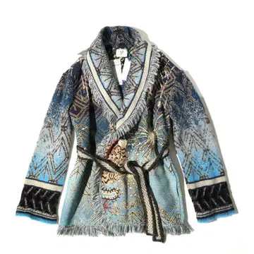 새상품 forte_forte Jacquard Wrap Knit Coat