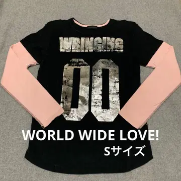 Worldwide Love 그래픽 긴팔 T셔츠