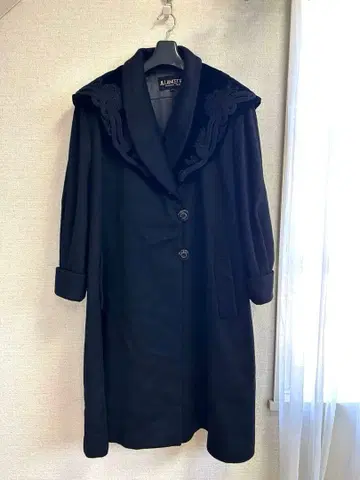 LANCETTI 블랙 롱 코트