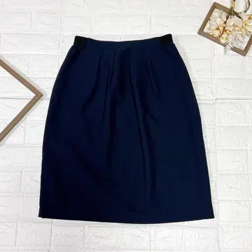 7-IDconcept. 타이트 스커트 네이비 사이즈 38 큐프라 일본제