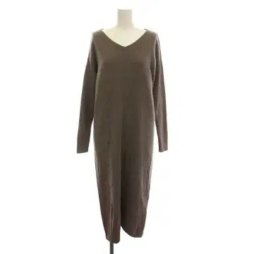 [ 새상품급 ] Demi-luxe BEAMS 프론트 플러피 원피스 브라운