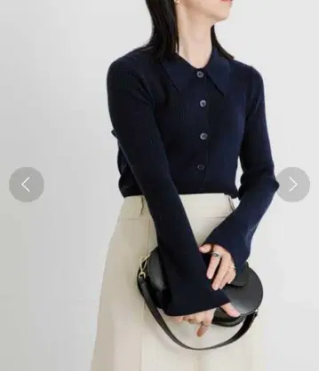 카라 니트 가디건 NAVY 어반 리서치