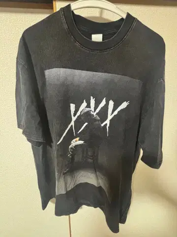 그래픽 T셔츠 L 블랙