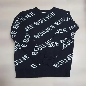 GYDA 로고 니트 스웨터 블랙